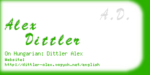 alex dittler business card